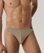 Мужские трусы слипы мини Atlantic, набор из 2 шт., пима хлопок, бежевые, Basic 2BMP-014