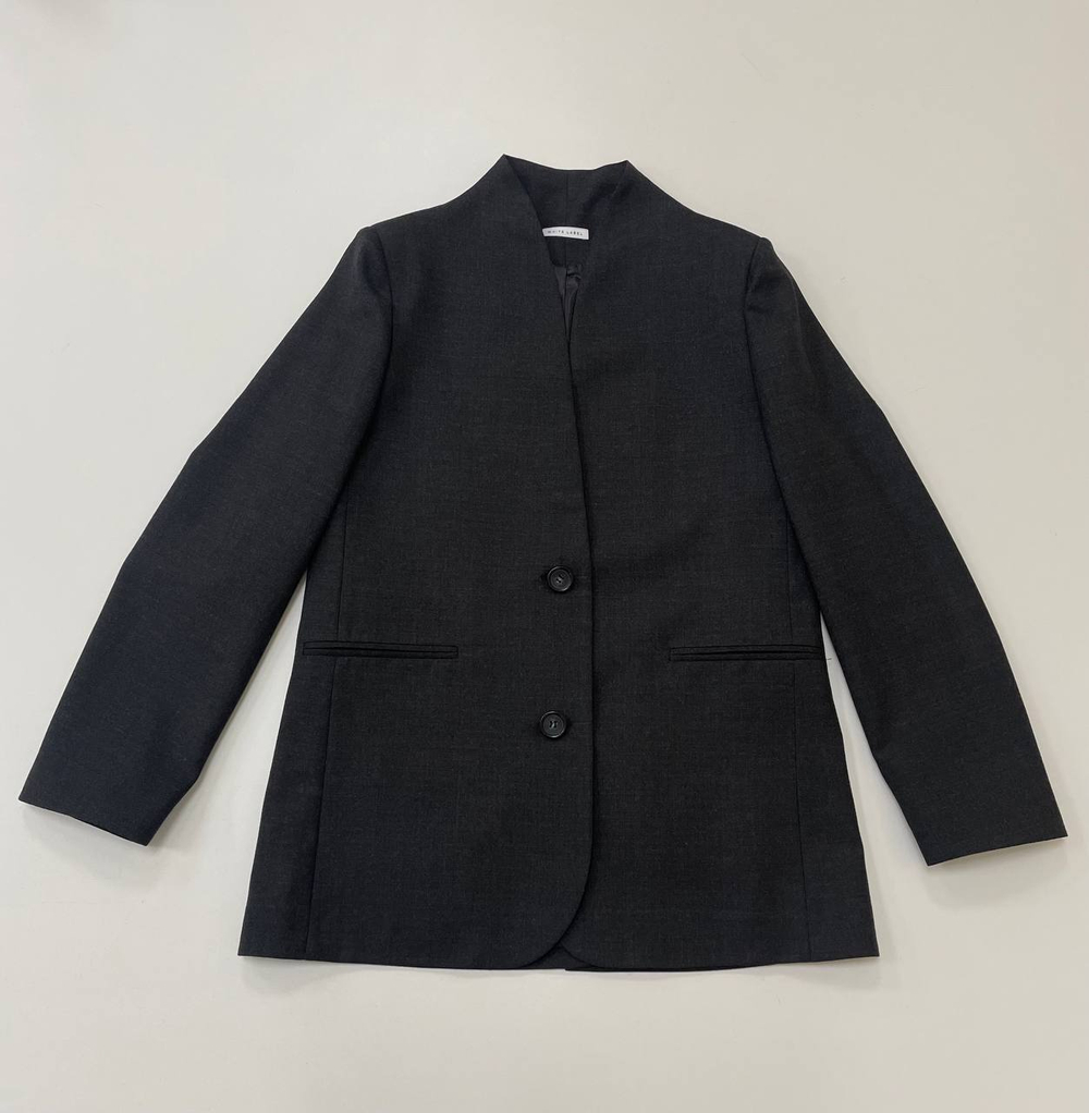 Тестовый образец. Пиджак Aster из шерсти 100%. Цвет тёмно-серый. Размер 46. №77 (ткань как у текущей линейки брюк Kim)