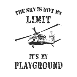 принт с вертолетом The sky is not my limit