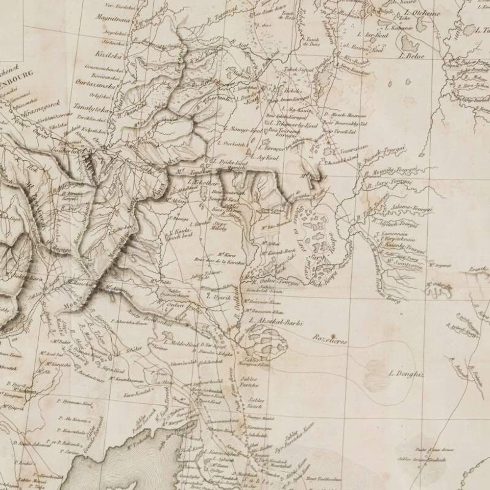 Карта территорий, населенной киргизами-казахами