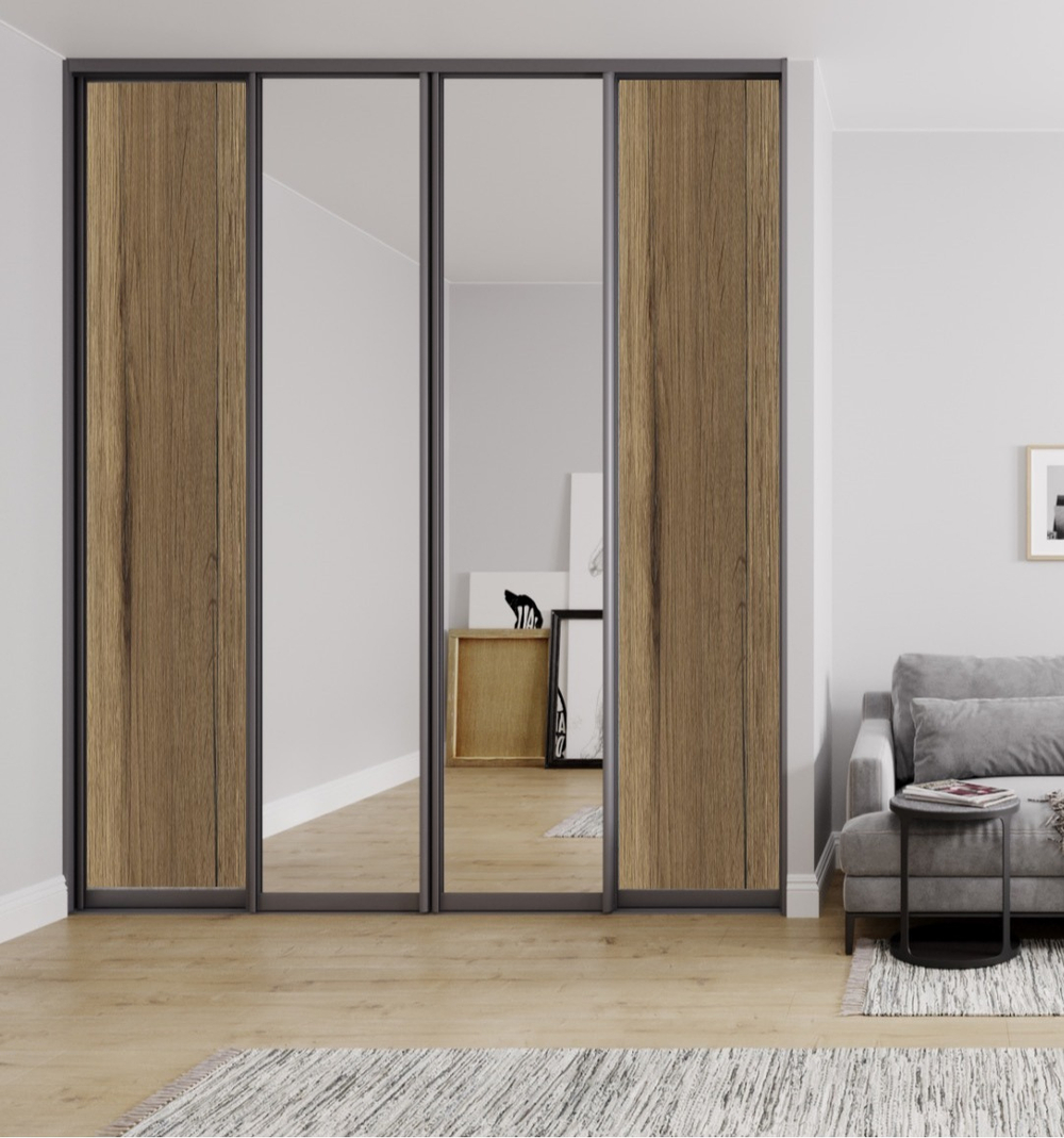 Дверь-купе ARISTO С, ЛДСП EGGER, профиль вельвет дарк