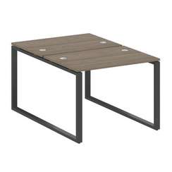 Metal System Рабочая станция на О-образном м/к БО.РАС-СП-2.1 Вяз Благородный/Металл Антрацит 1000*14