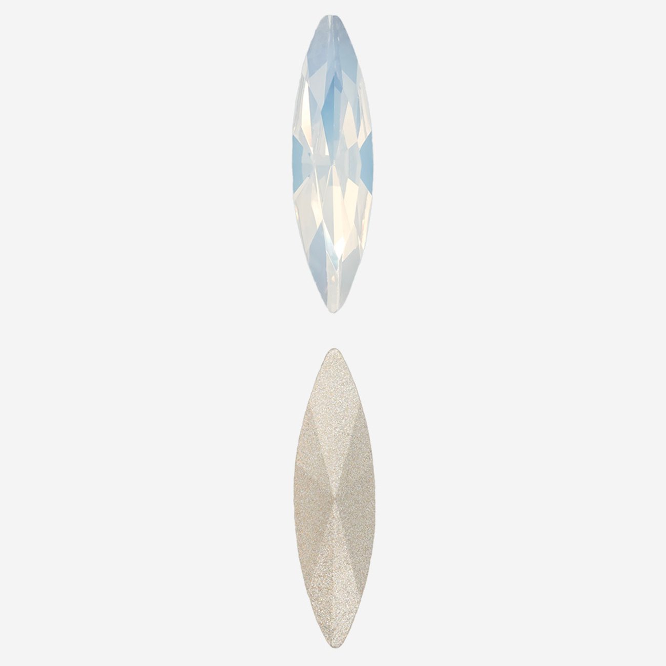 Кристалл Маркиз (Marquise Fancy Stone), оттенок "Белый Опал"/"White Opal", 15*4мм