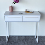 Туалетный столик консоль ROYAL 5211 эко (Белый-Белый-р.золото)