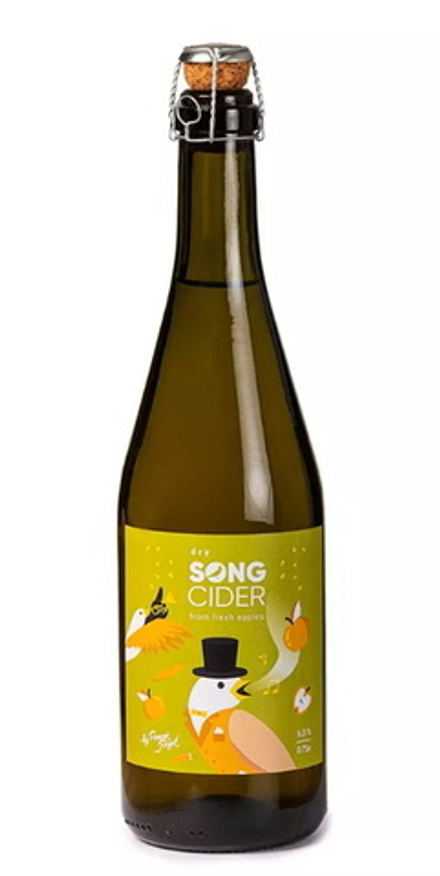 Сидр "SONG CIDER" Яблочный сухой 0,75л. Вежа