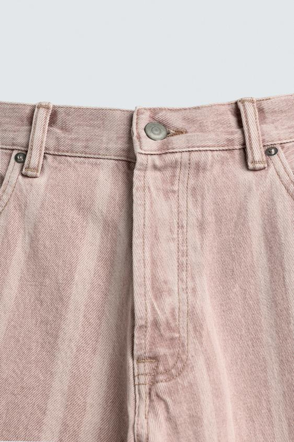 ZARA ДЖИНСЫ RELAXED FIT В ПОЛОСКУ С ПРИНТОМ, РОЗОВЫЙ