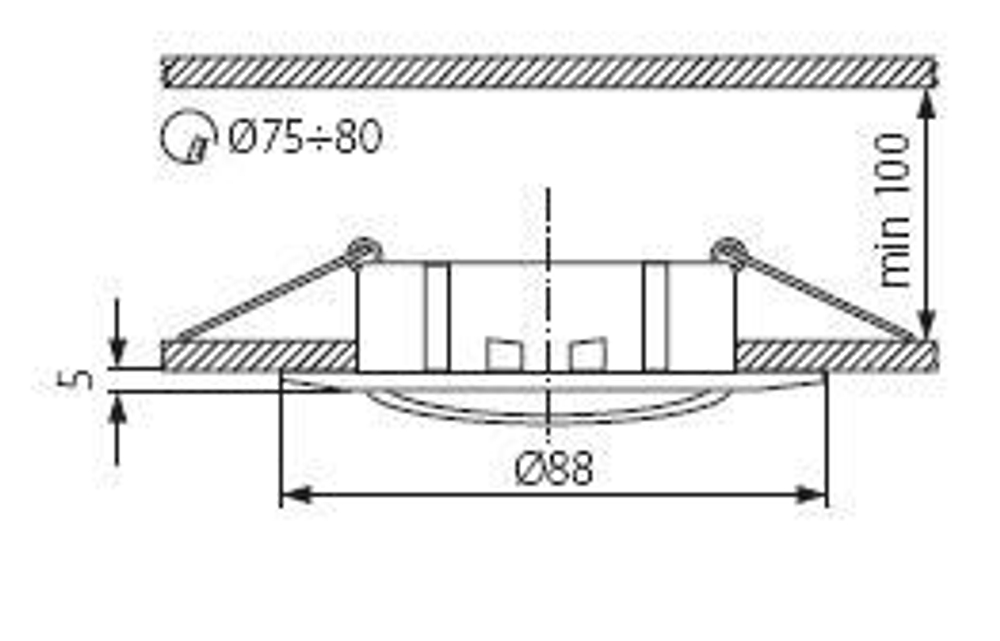 Светильник точечный потолочный белый KANLUX LUTO CTX-DT02B-W