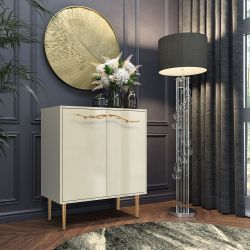 Комод Арт Колор Стайл Голд с 2 полками Серый шелк