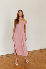 Платье-комбинация с разрезом для беременных и кормящих, Розовый