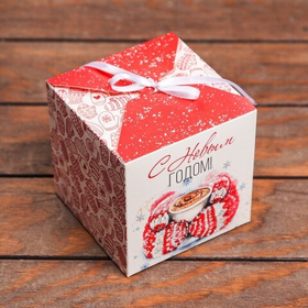 Коробка складная, подарочная "Рукавички" 12 х 12 х 12 см