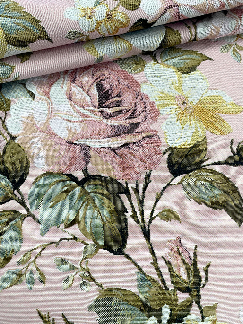 Гобеленовая ткань Розовые розы ширина 150 см