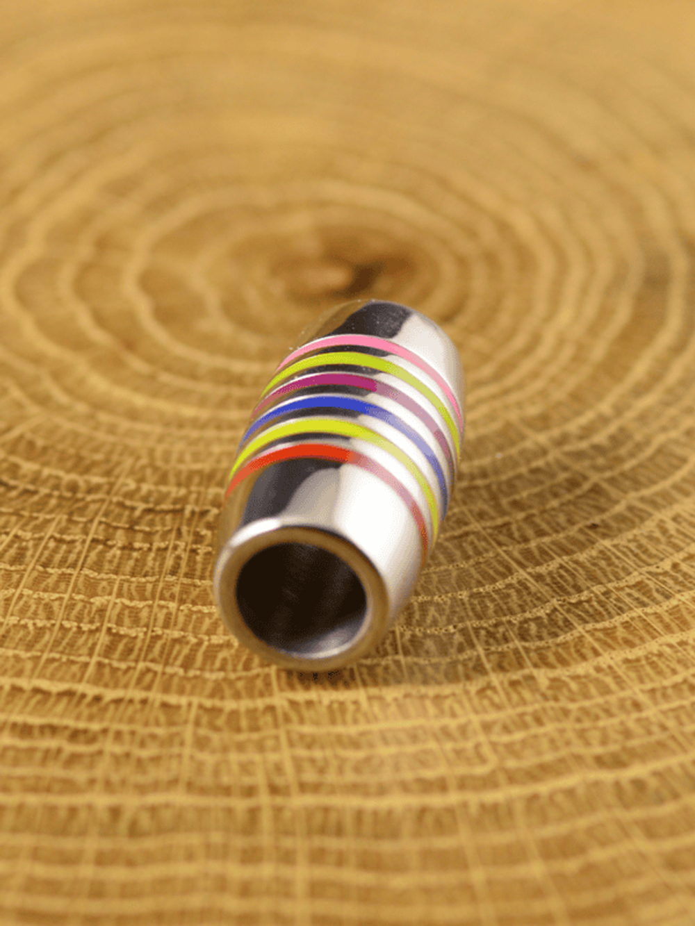 Бусина «Мультиколор» из нержавеющей стали