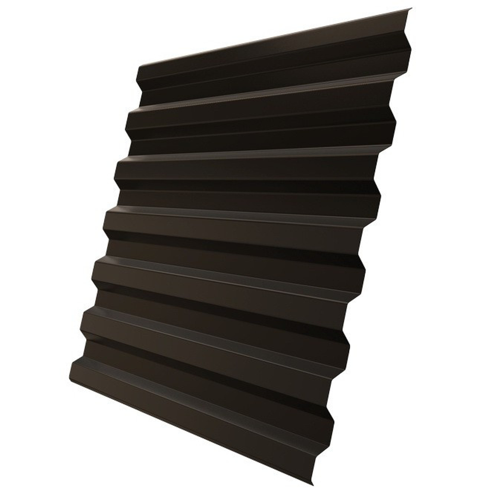 Профнастил С21 Железный Форт Pe 0,4 мм RR32 темно-коричневый