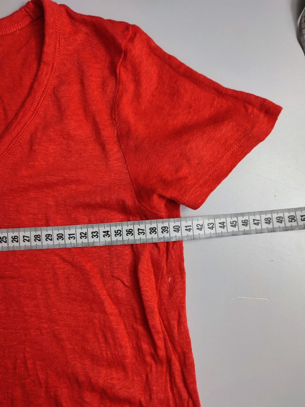 Топ H&M яркий, льняной на лето 42 размер