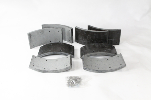 Рем. комплект тормозных накладок а/м ПАЗ мост КАНАШ (Сверл./ не расточенные/с заклёпками/ширина 100мм./ к-т 8 шт.) ФРИТЕКС