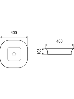 Раковина подвесная WeltWasser WW ELBACH 2245 400х400х105