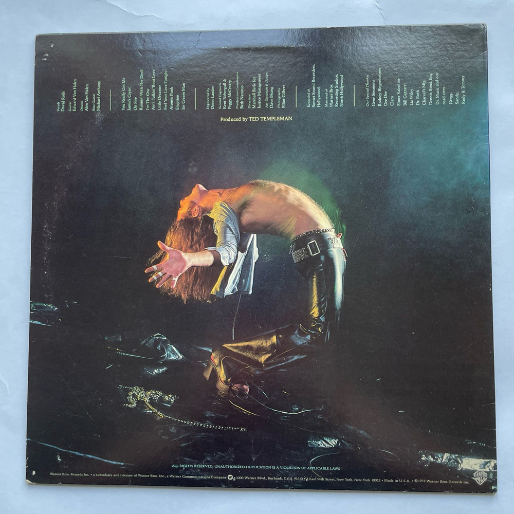 Винтажная виниловая пластинка LP Van Halen Runnin With The Devil (США 1978)