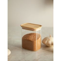 Банка для хранения прямоугольная Glass Bamboo, 950 мл