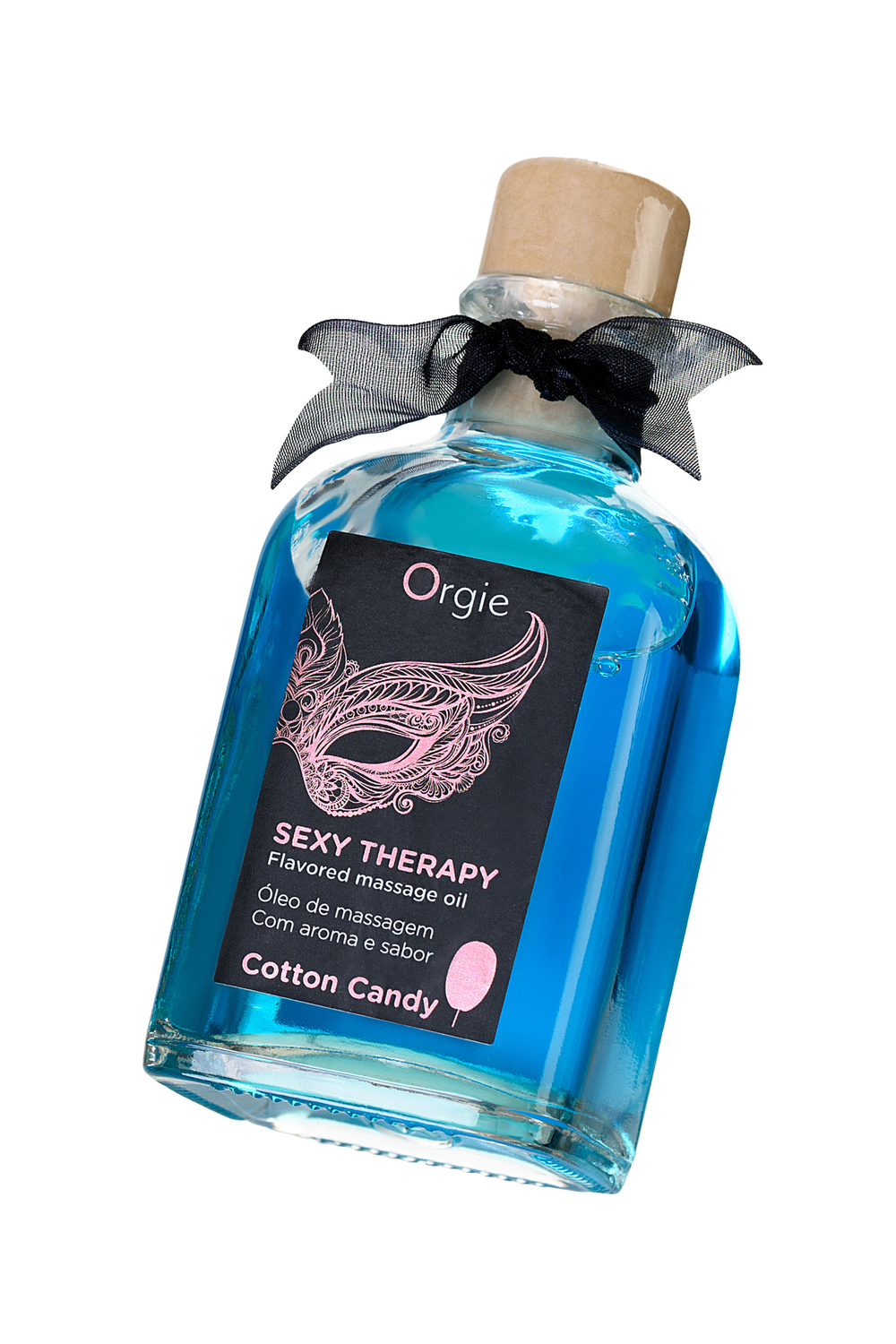 Комплект для сладких игр Orgie Lips Massage со вкусом сахарной ваты 100 мл