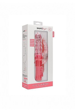 Вибратор с рельефом в виде пузырьков и стимулятором клитора Rotating Bubbles, розовый (Цвет: розовый)