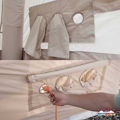 Пневмокаркасная палатка «Летний Уют» 4,8×3,6×2,2 м — семейная, кемпинговая из ПВХ