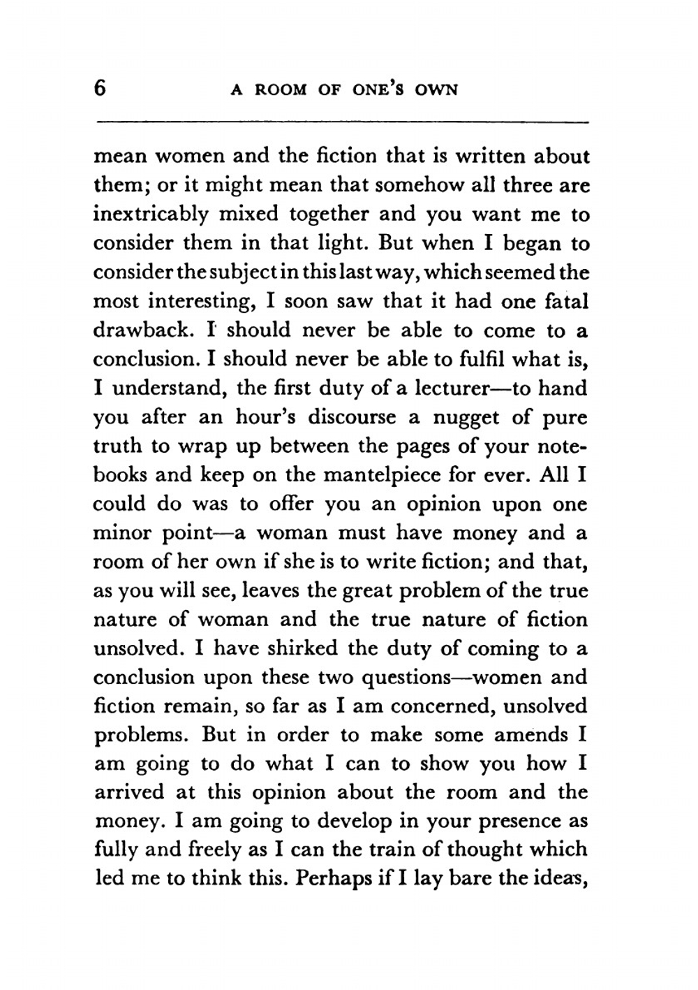 A Room of One's Own | Virginia Woolf