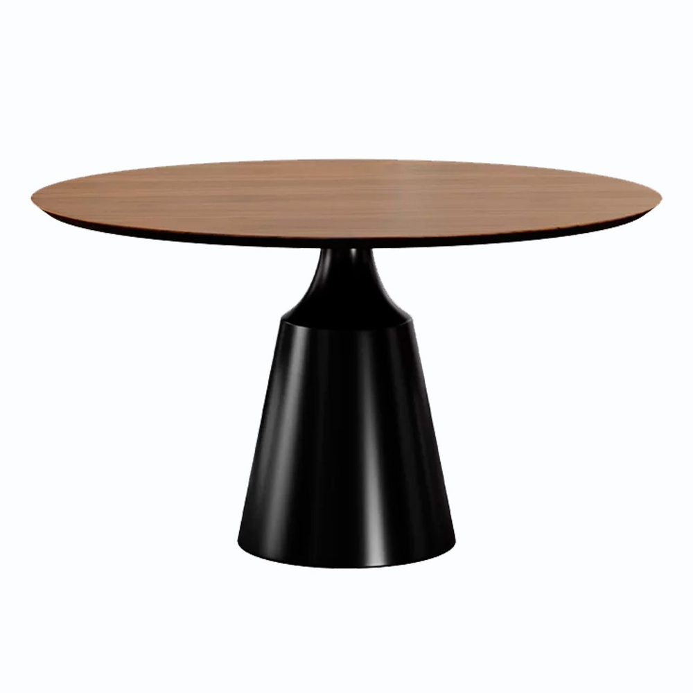 Стол круглый Lucas 120, шпон / опора черная