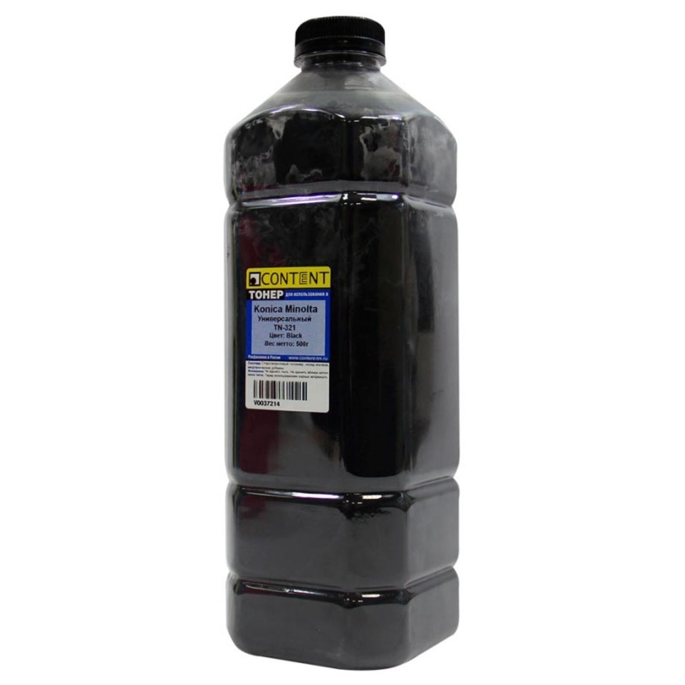 Тонер Content Универсальный для Konica Minolta TN-321, Black, 500 гр.