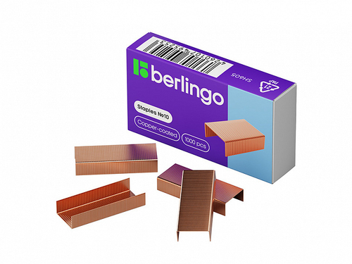 Скобы для степлера №10 Berlingo, медные, 1000шт.