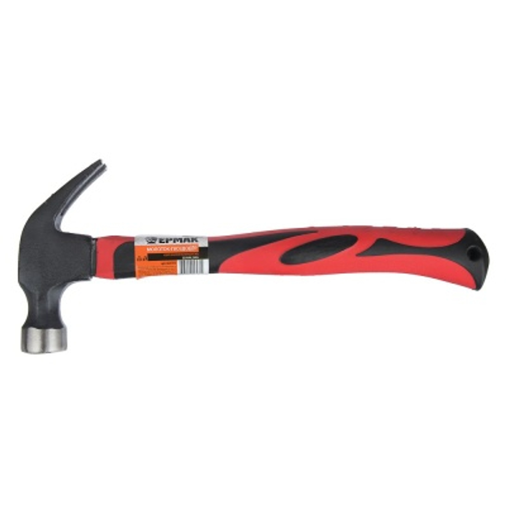 Молоток-гвоздодер 500гр ЕРМАК обрезиненная рукоятка