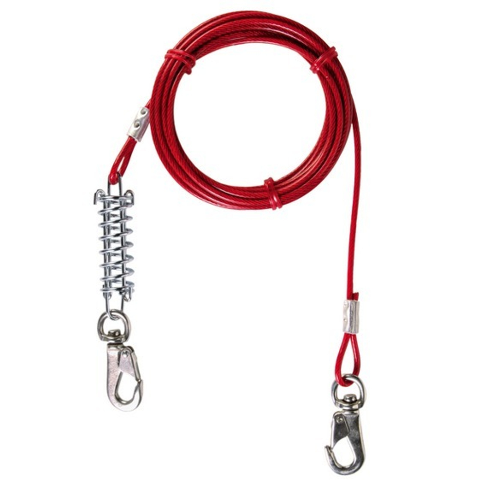 Трос для собак Trixie Tie Out Cable, размер 8м, красный