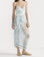 Сплошной купальник Dior Dioriviera Toile de Jouy Sauvage — бело-голубой, оригинал из Италии