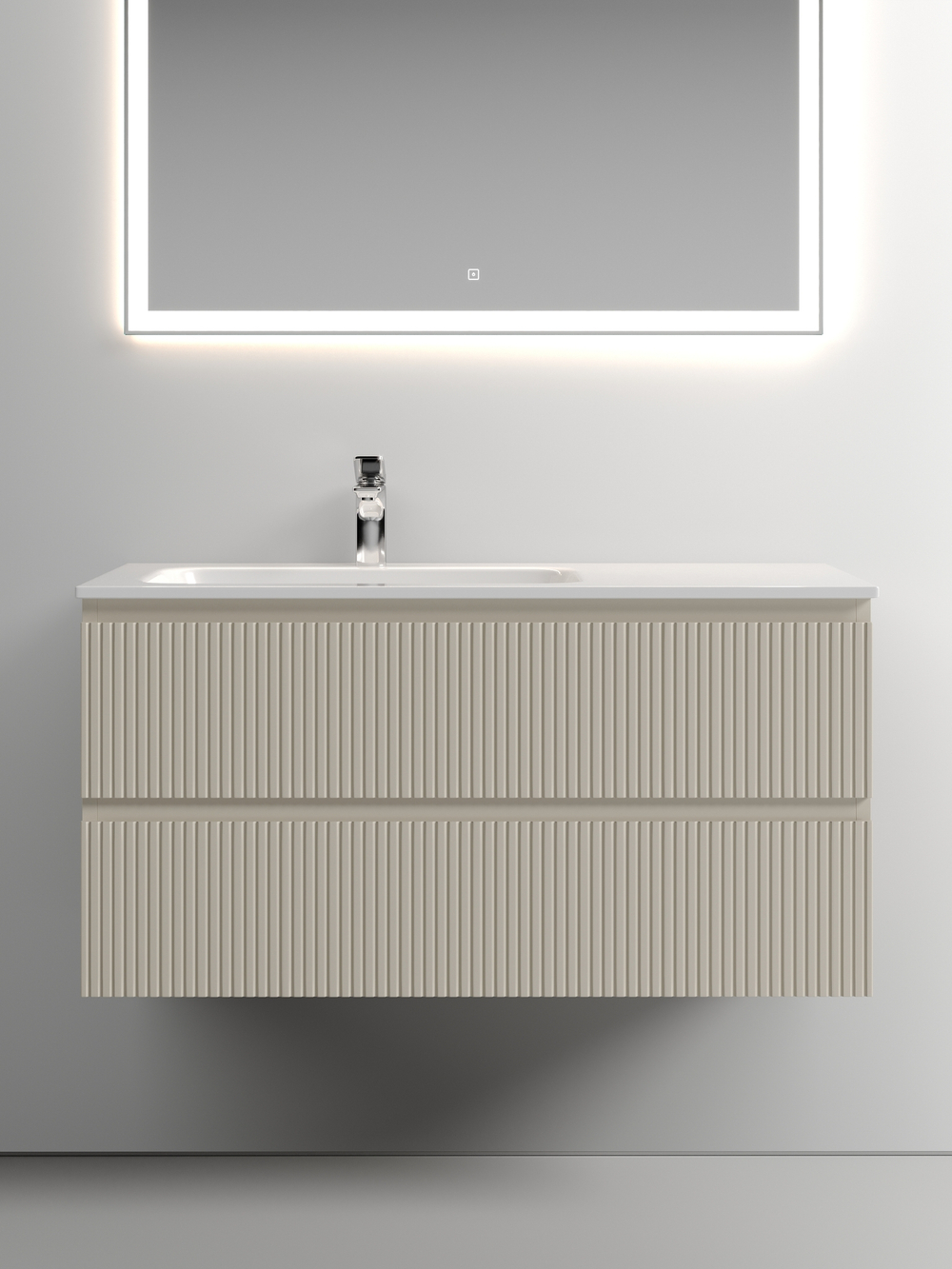 Тумба с раковиной Sancos Snob T 100 см SNT100LCE левая, beige soft