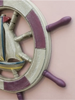 Декор для дома на стену "Штурвал" 43 см