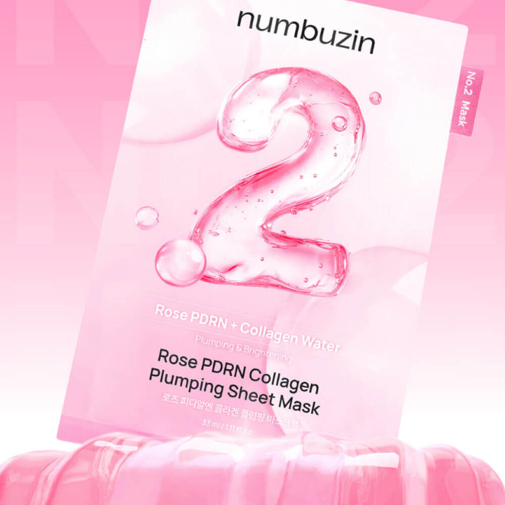 Увлажняющая тканевая маска с ПДРН и коллагеном numbuzin No.2 Rose PDRN Collagen Plumping Sheet Mask