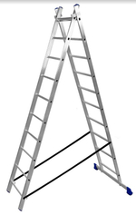Лестница алюмин.  2секц* 10ступеней (2,84м-4,51м) / МОНТАЖНИК