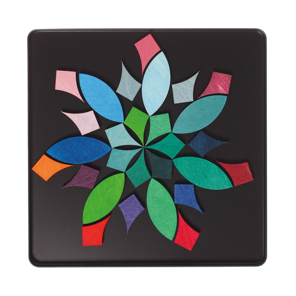 Магнитная деревянная мозаика "Круги", 40 деталей