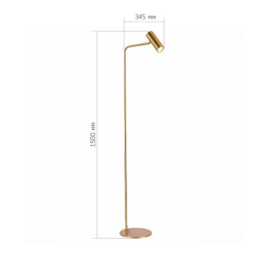 SL1006.205.01 Торшер ST-Luce Латунь/Латунь LED 1*3W 3000K ARPER