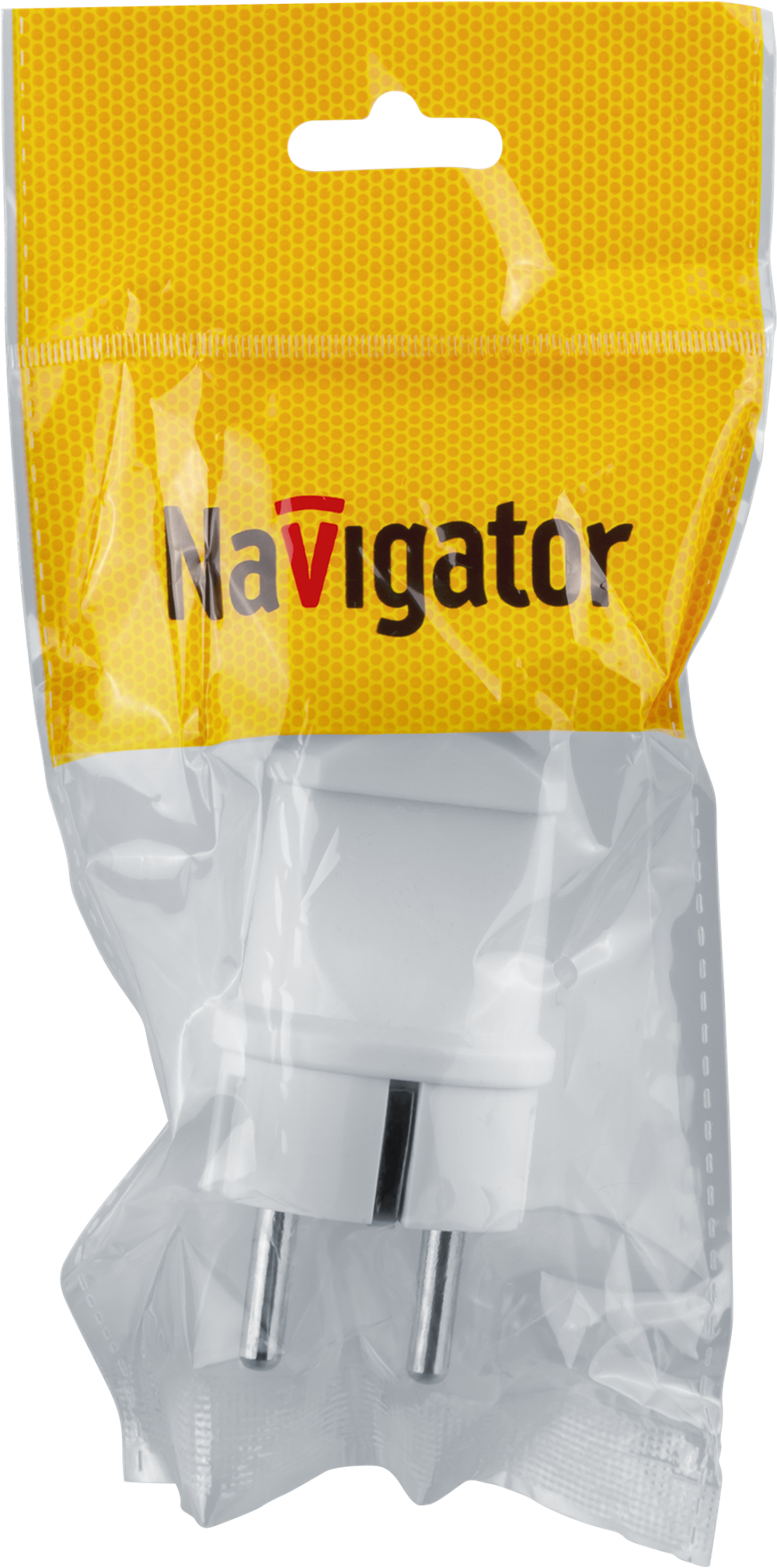 Вилка Navigator 61 359 NCA-PL02-16A-E-WH прямая с/з белая