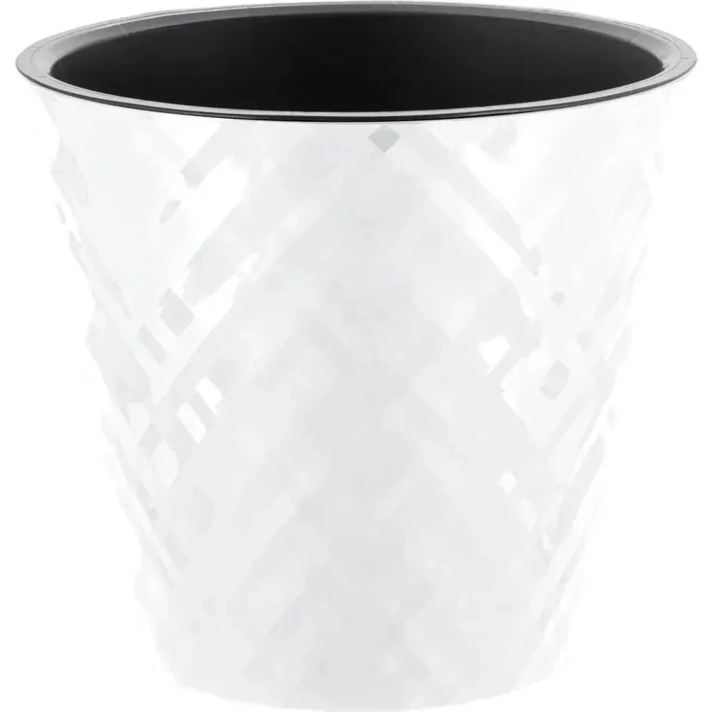 Горшок для цветов InGreen Manhattan D190мм, 3,3л c дренажной вставкой, белоснежный жасмин