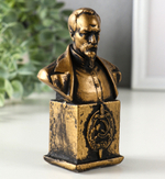 Бюст Дзержинского Ф. Э. гипсовый, 12×7.5×4.5 см.
