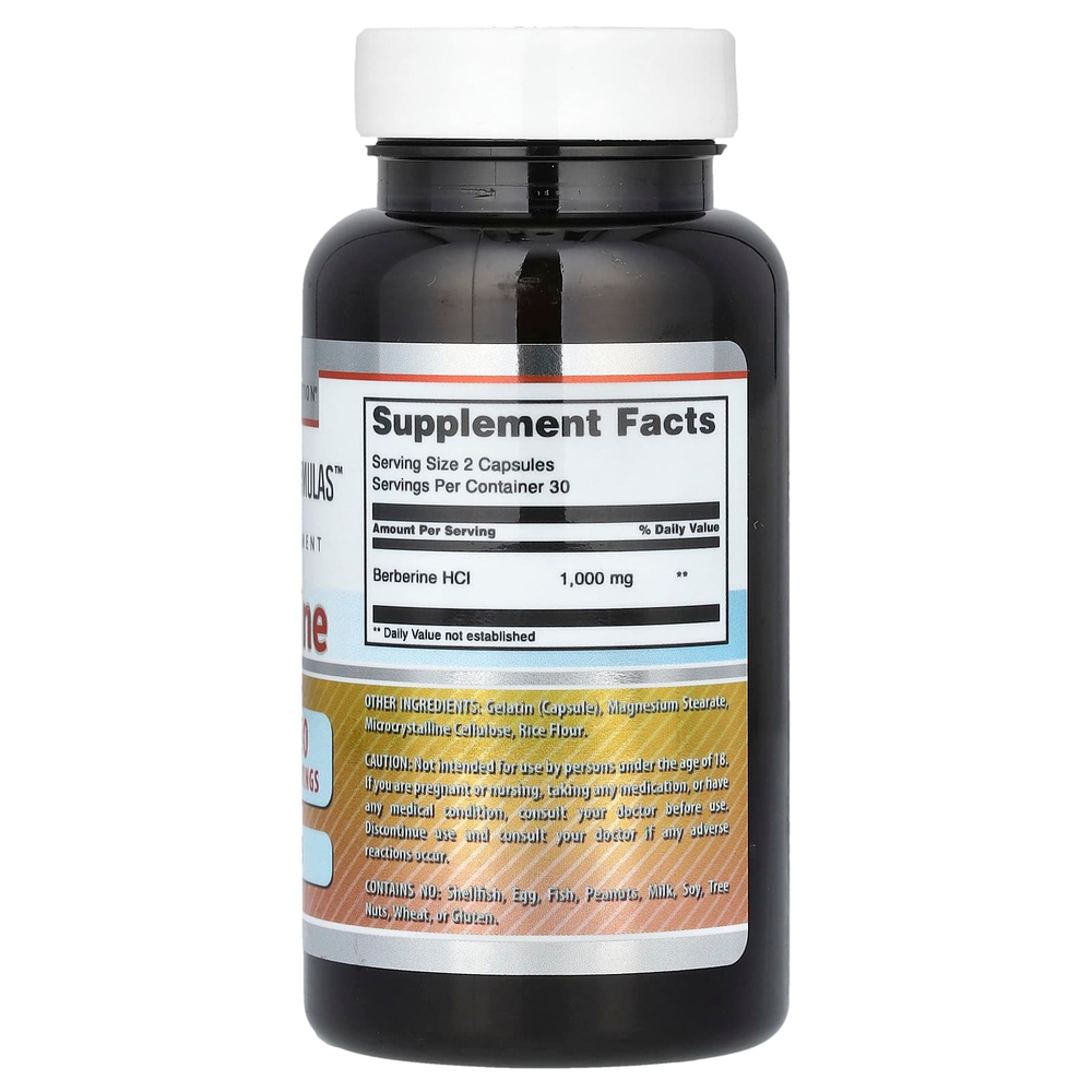 Amazing Nutrition, Берберин, 60 капсул (500 мг в каждой капсуле)