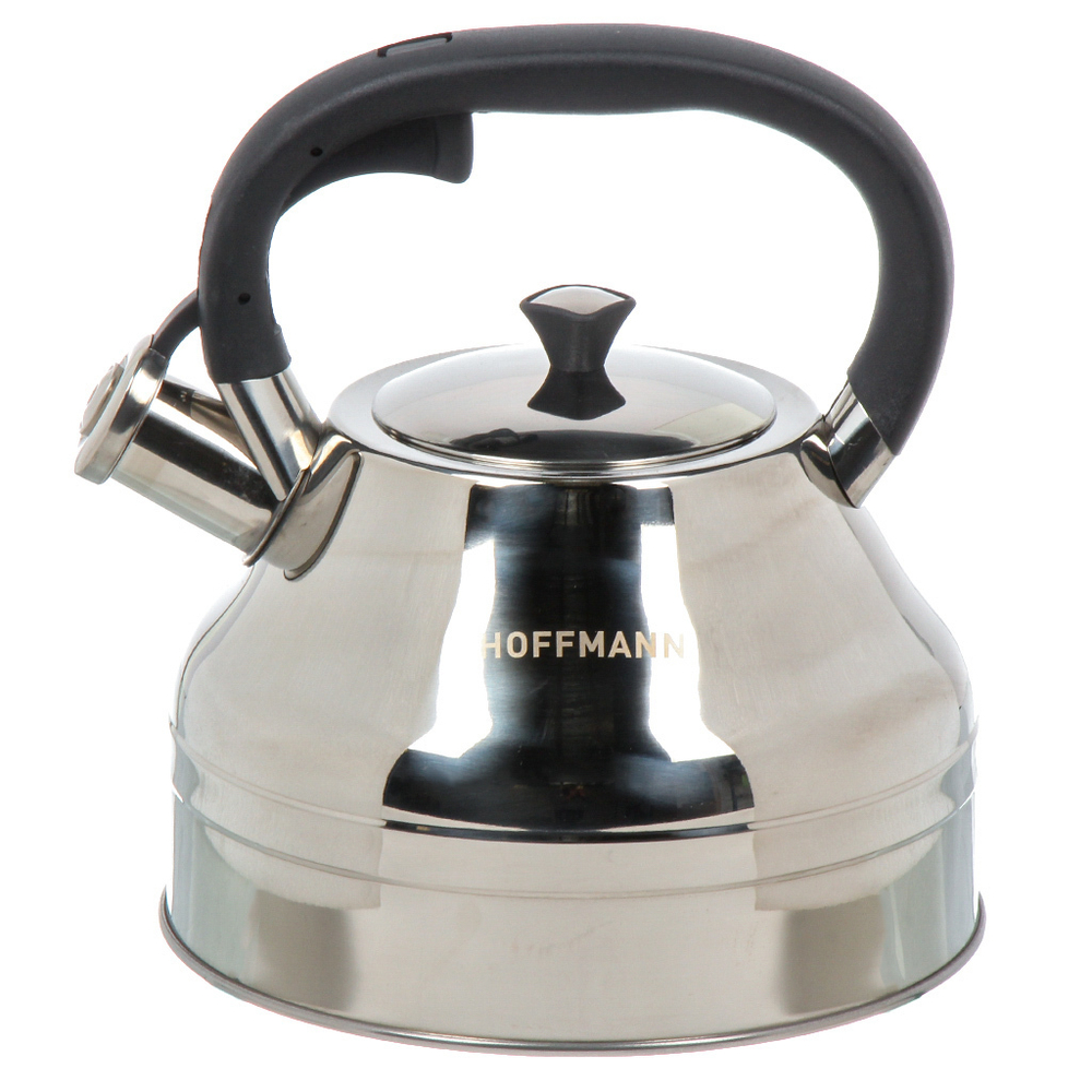 Чайник нерж, 3 л, свист, зеркал, Hoffmann, индукц, НМ 55233