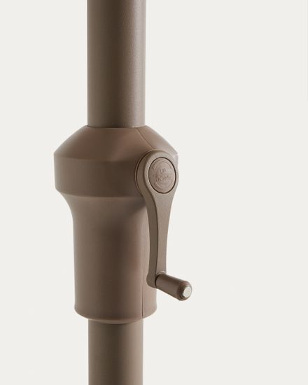 Бежевый зонт Milna со стальной конструкцией цвета таупе, диаметр 300 см