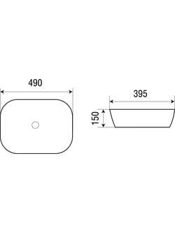 Раковина подвесная WeltWasser WW ELBACH 2143 490х395х150