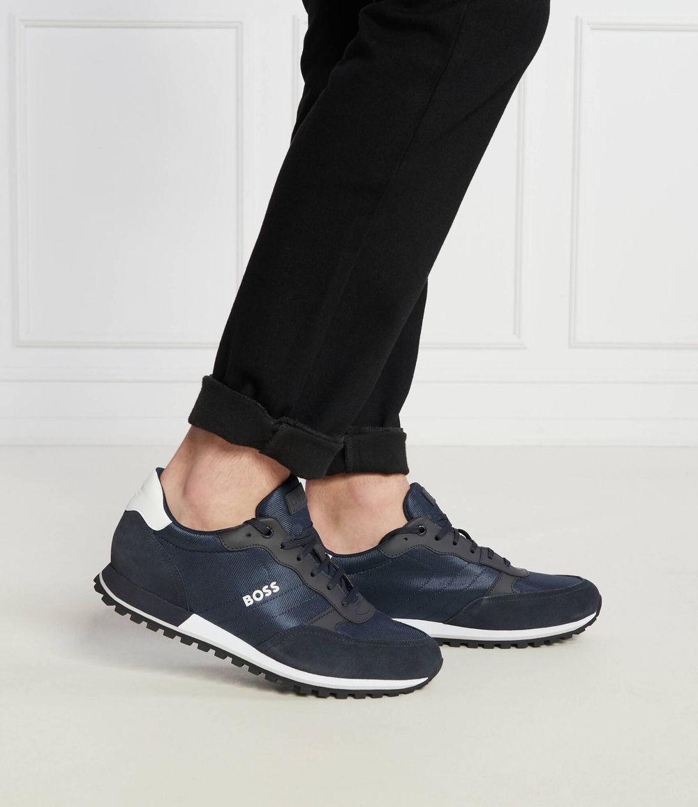 Кожаные кроссовки parkour BOSS BLACK - темно-синий(50498133)