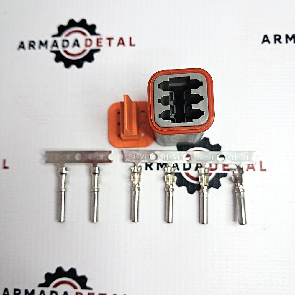 Разъем гнездевой серии DEUTSCH DT 6-ти контактный | DT06-6S | Аналог