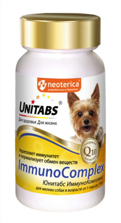 UNITABS ImmunoComplex Витаминно-минеральный комплекс для мелких собак для иммунитета (100 таблеток)