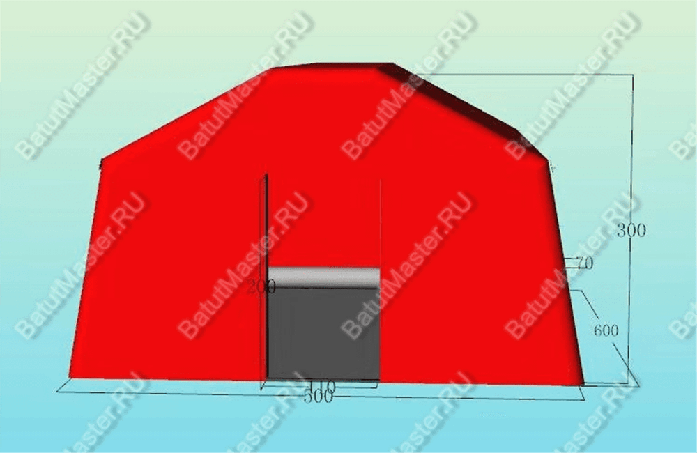 Надувной шатер "Алый" 6*5*3 м