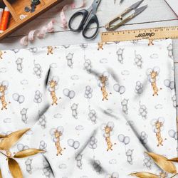 Ткань барби зверята на воздушных шарах